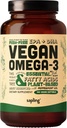 Vegan Omega 3 Supplement - Plant baseret DHA & EPA Fedtsyrer - Carrageenan Gratis, Alternativ til Fish Oil, Understøtter hjerte, hjerne, fælles sundhed - bæredygtigt syret Alger, Fish Oil Free - 180 Softgels