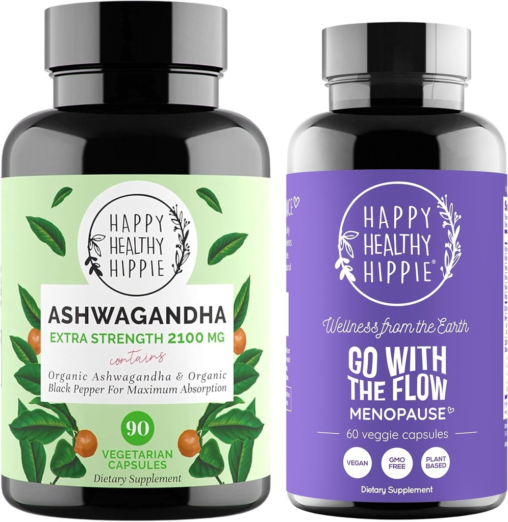 Happy Sund Hippie Gå med Flow Menopause Support & Organic Ashwagandha