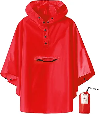 SaphiRose Lightweight Kids Rain Poncho Jacket Vandtæt Outwear Rain Coat
