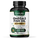 Built by Nature Omega 3 Fish Oil 1400 mg – Re-esterified Triglyceride Form (rTG) Fish Oil with High EPA & DHA – Omega-3 Supplement for Women & Men – 60 Softgels