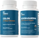 Dr. Tobias Colon 14 Day Cleanse and Ashwagandha Capsules, Colon Cleanse Detox and Calming Adaptogen, Supports Energy & Immune Health, Non-GMO