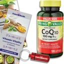 Choice Bundle Spring Valley Rapid-Release CoQ10 Coenzyme Q10 100 mg Softgels 120 Ct 4 pk (480 Total) + Vitamin Guide & Pill Container (6 Items)!