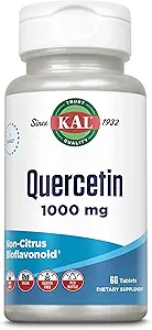 KAL Quercetin 1000mg immunforsvar Support, Bioflavonoider til immunforsvar og total sundhedsstøtte, Vegan, Gluten Free, Non- GMO, 60- Day Garanti, 60 Servere, 60 tabletter