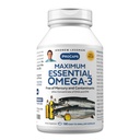 ANDREW LSSMAN Maximum Essential Omega-3 Unflavored, 180 Softgels - Ultra-Pure Omega-3 Fish Oil 1200 mg- High DHA, Ingen Mercury Supplement- Small, Let at synke Fish Oil Capsules