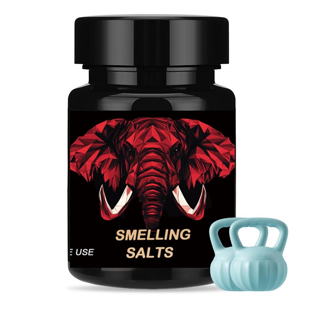 Sealed Powerful Salts for Athletes, Strong Scent Ammonia Inhalant for Hockey, Weightlifting, Powerlifting & Gym Training, Enhanced Focus & Mental Motivation