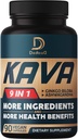 Kava Kava Kapsler - 3 Måneders Tilgang - 9 Urter med Ginkgo Biloba, Ashwagandha Root, Andin Kakao, Graviola Leaf, Kamille, Valerian, Lemon Balm & Skullcap - Support Mood & Immun- 90 Pills
