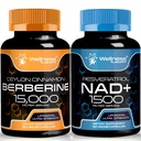 WELLENess LABSRX NAD Supplement, 1500mg - NAD + med Resveratrol ÞBerberine 1500mg - Berberine med Ceylon Cinnamon
