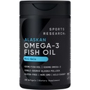 Sportsforskning Fish Oil Mini- Softgels - Let at synke Omega-3 Fedtsyrer fra Wild Caught Alaska Pollock - 625mg, 120 Softgels
