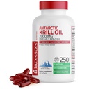 Bronson Antarctic Krill Oil 2000 mg med Omega- 3s EPA, DHA, Astaxanthin og Phospholipider, 250 Softgels (125 Servere)