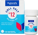 Hyland 's No. 12 Cell Salt Silicea 6X tabletter, Acne og Blackhead behandling, hår og negle vækst supplement og styrke, hud irritationer, hurtig opløsning tabletter, 100 greve