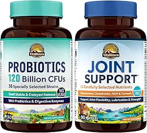 Vitalitown Probiotic + Glucosamin Chondroitin MSM Bundle (pakke med 2)
