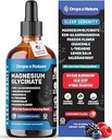 Magnesium Glycinate & Ashwagandha Flydende dråber med Valerian Root, Kamille, Passion Flower, Lemon Balm & L- Theanine - Vegan Fast Absorption - Supplement for Wellness & Relaxation (blandet berry, 60ml)