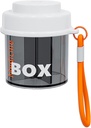 Pilledispenser, transportabelt supplement Organizer flaske med anti-blanding og brede åbninger Design til rejser (Orange)