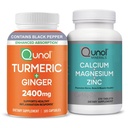 Qunol Turmeric & Magnesium: Turmeric Curcumin, 2400mg, 105 Capsules & Magnesium, 270 Tablets