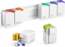 Ugentlig Pill Organizer, Ekstra stor Pill Box, Aftagelig Daily Pill Case, Daily Pill Container 7 Dag vandtæt, Sticky Medicine Holder Vitamin Case for Ældre, Arthrtic Patienter, Kids