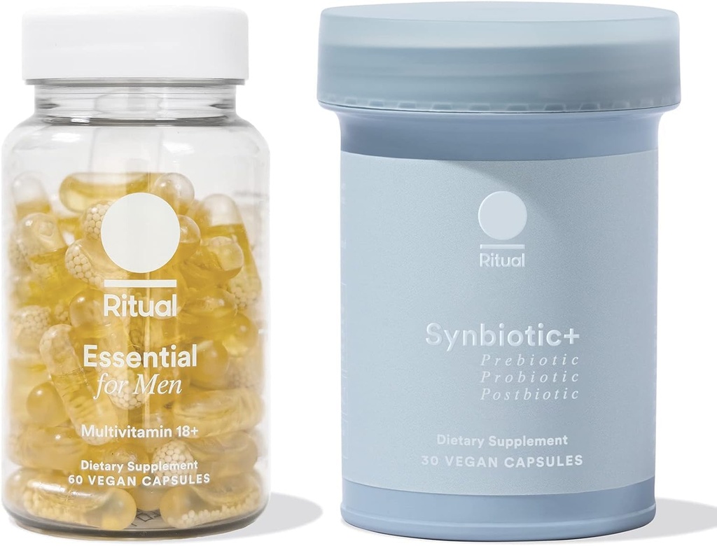 Ritual Synbiotic+ Probiotic Gut Health Support and Men's 18+ Multivitamin