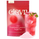 Clevr Strawberry Lemonade GLP-1 Friendly Electrolytes Hydration Drink Mix – No Added Sugar – Coconut Water with Strawberry & Lemon Juice, Trace Minerals & Gut Supporting Probiotics – Caffeine-Free SuperTea – 18 Servings