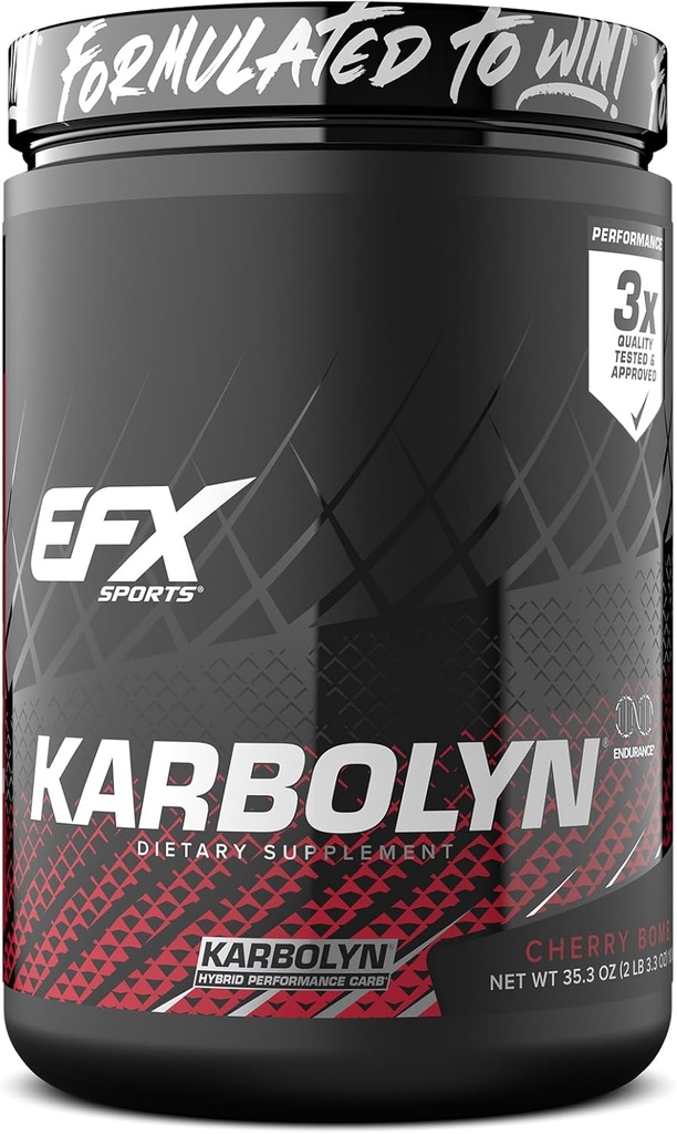 EFX Sports Karbolyn Brændstof • 124; Fast- Absorbing Kulhydrat Pulver • 124; Carb Belastning, Vedvarende energi, Hurtig Inddrivelse • 124; Stimulant Gratis • 124; 19 Servere (Cherry Bomb)
