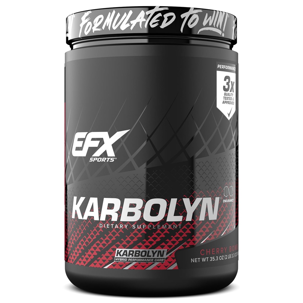 EFX Sports Karbolyn Brændstof • 124; Fast- Absorbing Kulhydrat Pulver • 124; Carb Belastning, Vedvarende energi, Hurtig Inddrivelse • 124; Stimulant Gratis • 124; 19 Servere (Cherry Bomb)