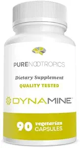 Pure Nootropics - Dynamin (Methylliberine: 1,7,9-tetramethylurinsyre) 100 mg kapsler (90) - 124; Øget energi, Focus & Alertness