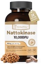 Advanced Nattokinase Supplement 10,000 FU 500mg – Enhanced Potency & High Enzyme Activity, Supports Healthy Blood Flow & Circulation, Non GMO, Made in USA, 60 Vegan Capsules