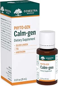 Genestra Brands Calm- gen Buddy 124; Sølv Linden, Fig, og Hawthorn Herbal Support 124; 0,5 fl. oz.