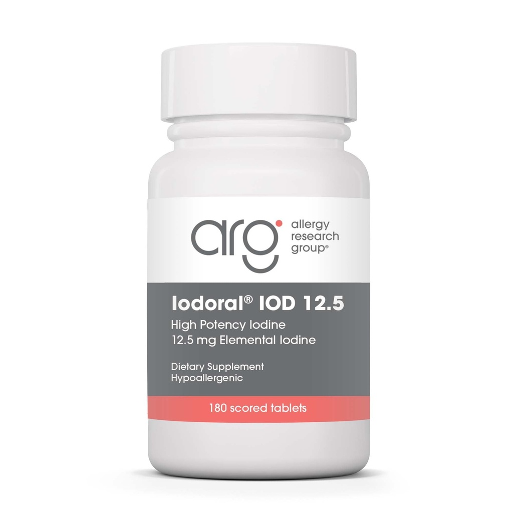 Optimox Iodoral 12, 5 mg tillæg - Jod supplement, thyreoideatilskud til kvinder og mænd, Lugol Solution Pills, Kalium Iodide Tablets, Daily Mineral Complex - 180 Tæl