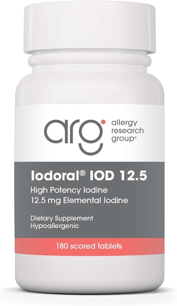 Optimox Iodoral 12, 5 mg tillæg - Jod supplement, thyreoideatilskud til kvinder og mænd, Lugol Solution Pills, Kalium Iodide Tablets, Daily Mineral Complex - 180 Tæl