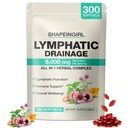Lymphatic Drainage Supplements - 300 Softgels | 21-in-1 Herbal Blend with Dandelion, Echinacea & Burdock Root | Supports Healthy Circulation & Fluid Balance | Daily Wellness for Men & Women