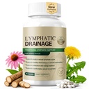 Lymphatic Drainage Supplements for Fluid Balance & Immune Health - Herbal Supplement with Echinacea, Cleavers & Dandelion, Lymph System Support & Daily Detox, Vegan 90 Capsules