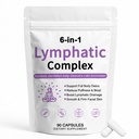 TAWODIUM 6-in-1 Lymphatic Complex Capsules, Lymphatic Drainage Supplements, with Burdock, Dandelion, Kelp Cleavers, Reduce Bloat, Balance Cortisol, Full Body Detox (90 Servings) (1)