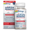 SOLARAY Mycrobiome Complete Probiotic Ultimate Potency - Pre and Probiotics for Women and Men Plus Postbiotic - 100 Billion CFU, 34 Strains - Vegan - 30 Servings, 60 VegCaps