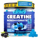 Creatine Monohydrate Gummies 5g for Men & Women - Creatine Gummies NSF Certified, Sugar Free Multi-Ingredient Formula for Muscle Strength & Recovery - Blue Raspberry, 120 Count