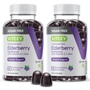 VITEEY Sambucus Elderberry Gummies for adult & Teens + Zink & C-vitamin - Sugar Free - Immunsupport & Booster Herbal Supplement - Vegan, Gluten Free, Gelatine Free, GMO Free, Chewable Berry Flavored