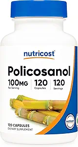 Nutricost Policosanol 100mg, 120 Kapsler - Gluten Free, Non- GMO, og Vegetar Friendly