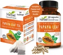 Papaya Leaf Extract Capsule og Papaya Leaf Tea Bundle - Helt støtte immunforsvar og fordøjelsesbesvær