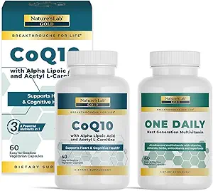 Nature's Lab CoQ10 + Alpha Lipoic Acid + Acetly L Carnitine & One Daily Multivitamin