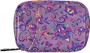 Paisley vandfarve Floral Pill Box 7 Dag Pill Case Rejsepose Pill Organizer Bag med lynlås Portable ugentlige sag Kompakt størrelse for vitamin supplement Holder