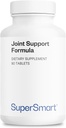 Supersmart Joint Support Formel (High Potency Complex) - med Glucosamin, Chondroitin, Hyaluronic Acid, MSM - Joint Support Supplement: 124; Non- GMO & Gluten Free - 90 tabletter