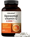 NatureBell Liposomal Vitamin C 2.000mg per servering, 240 Kapsler; Høj Absorption Fat- Opløselige Vitaminer - Collagen Booster - Non- GMO