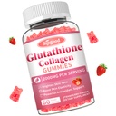 Glutathione Collagen Gummies, Skin Brightening & Anti-Aging, Supports Hair, Skin & Nail Health, Glutathione Supplement for Women, Strawberry Flavor, 60 Count