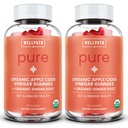 WellPath Pure ACV Gummies (2 Pack) - Apple Cider Vincipes med mor - USDA Organic Gummy med ingefær til Gut Health