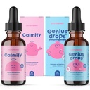 JoySpring Magnesium Citrate Liquid & Magnesium Glycinate and Genius Drops Smartberry Vanilla for Kids