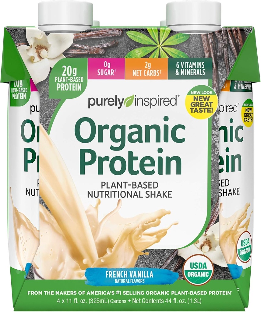 Protein Shakes Klar til at drikke 124; Purily Inspirated Organic Protein Shake 124; 20g Plant Based Protein