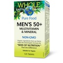 Naturlige faktorer hele Jorden & Hav Mænds 50 + Multivitamin & Mineral - Daglig ernæringsmæssig støtte Multivitamin - Understøtter hjerne sundhed & immunsystem funktion - Vegan - 120 tabletter (60 Servere)