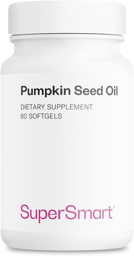 Supersmart - Pumpkin Seed Oil Supplement 1000mg per dag (+ E-vitamin) - Pumpkin Seed Oil for Hair Growth
