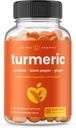 NutraChamps Turmeric Gummies for Adults & Kids with Ginger & Black Pepper Extract, 95% Curcuminoids, Vegan Natural Curcumin Joint Support Supplement, Tumeric Gummy Supplements