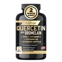 Quercetin med Bromelain, Stinging Nettle Supplement, Zink C-vitamin D-124; Non- GMO, Gluten- fri