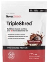 Novex Biotech TripleShred Protein Powder – Lean Muscle & Metabolism Support with Thermogenic Blend, Caffeine, Green Tea & Coffee Bean – Weight Management Formula, Chocolate Fudge, 20 Servings