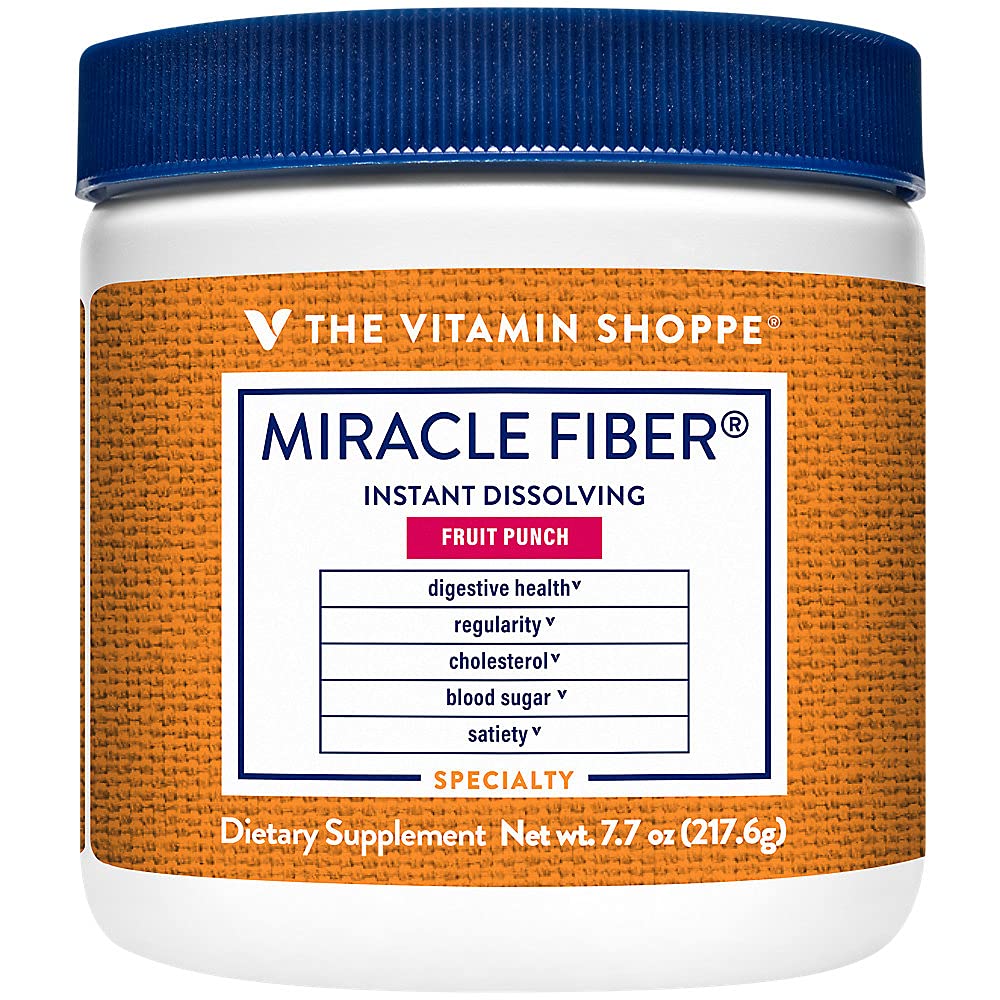 The Vitamin Shoppe Miracle Fiber Powder for Digestive Health Support - Fruit Punch (7.7 oz. /34 Servings)
